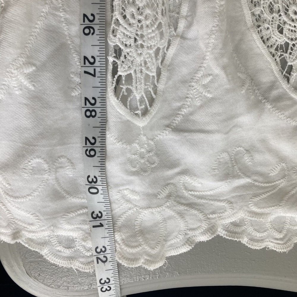 Joseph A Dress Knit Blend Eyelet lace accent Button Back Drop Waist Sz M - Picture 11 of 12
